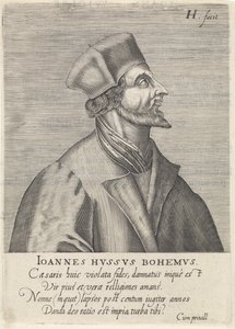 John Husin muotokuva, 1599 tekijältä Hendrik Hondius the Elder