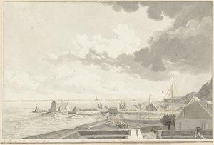 Veden alla oleva Ooijpolder ja Persingen kaukana, 1809 tekijältä Hendrik Hoogers (signed by artist)
