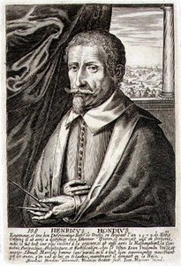 Omakuva, levy 108 taiteilijoiden muotokuvien sarjasta, kaiverrus Frederik Bouttats II (fl.1643-76) (kaiverrus) tekijältä Hendrik I (after) Hondius