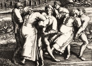 Tanssiva rutto, Strasbourg, Alsace. 1518