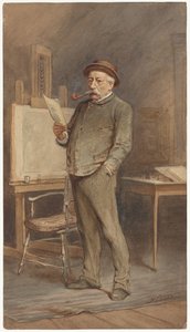Muotokuva Charles Rochussenista hänen studiossaan tekijältä Hendrik Jan Carel Linse