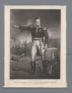 NE. Luutnantti Jalkaväen kenraali, paroni Chassé. Antwerpenin linnoitus, joulukuu 1832 (otsikko esineessä) tekijältä Hendrik Jan Heerenbrood