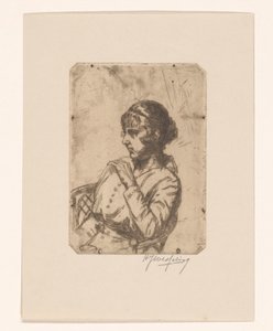 Nainen tuolissa tekijältä Hendrik Jan Wesseling (signed by artist)