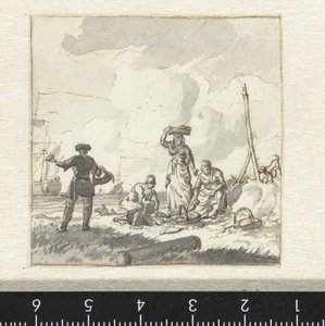 Kalojen lajittelu rannalla tekijältä Hendrik Kobell