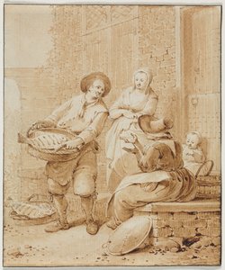 Kalakauppias, 1700-luvun toinen puoli. tekijältä Hendrik Meijer