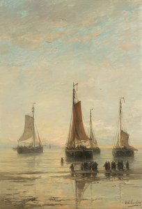 Laivat ankkurissa, Scheveningen. 1860-89