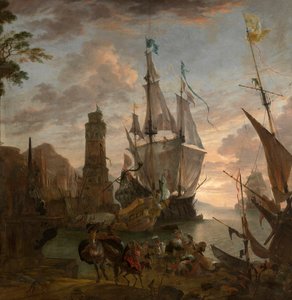 Oriental Seaport (öljy kankaalle)