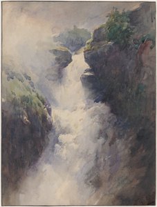 Vesiputous vuoristossa tekijältä Henri-Joseph Harpignies
