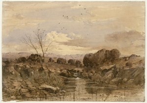 Maisema ja puro tekijältä Henri-Joseph Harpignies