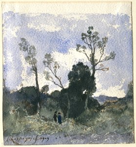 Metsäinen maisema tekijältä Henri-Joseph Harpignies
