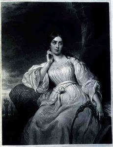 Madame Malibran Desdemonan roolissa, kaivertaja Charles Turner (1773-1857), noin 1830-luku (kaiverrus). tekijältä Henri (after) Decaisne