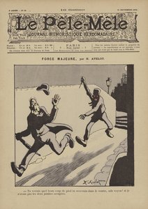 Ylivoimainen este. Kuvitus Le Pele-Melestä, 1902