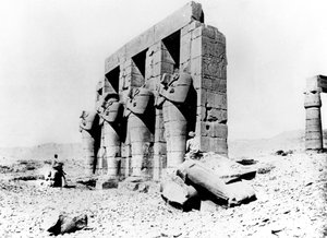 Temppelin rauniot, Nubia, Egypti, 1887