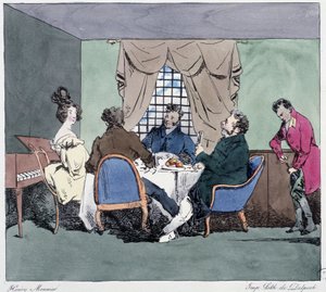 Konkurssit - teoksessa "Entisesti ja tänään" Henri Monnier, toim. Delpech, Pariisi tekijältä Henri Bonaventure Monnier
