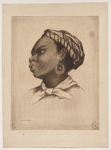 Afrikkalainen nainen Eva Gonzalèsin mukaan tekijältä Henri Charles Guérard