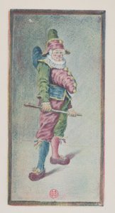 Punchinello, Kolme neljäsosaa oikealle, n. 1887. tekijältä Henri Charles Guérard
