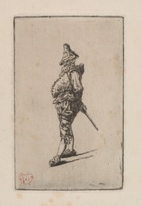 Punchinello, Meissonierin mukaan, 1876. tekijältä Henri Charles Guérard