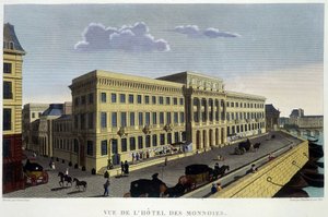 Hôtel des Monnins, noin 1820 Courvoisier 1827:n "" Näkymät Pariisiin" -sarjassa