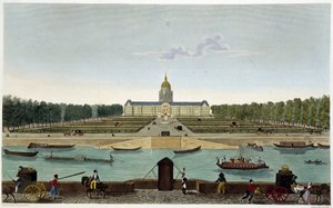 Näkymä Champ de Marsista ja Hôtel des Invalidesista Seinen toisella puolella (Cours la Reine) - Courvoisier