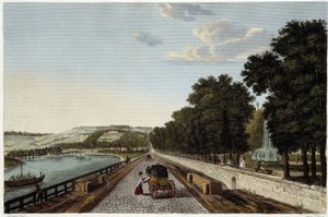 Näkymä Parc St Cloudin terassille - Courvoisierin "" Vues de Paris" -osassa tekijältä Henri Courvoisier-Voisin