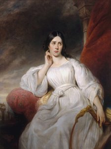 Oopperalaulaja Maria Malibran-Garcian muotokuva 1808-1836 Desdemonana, 1830.