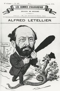 Karikatyyri Alfred Letellieristä elokuvasta The Men of Today