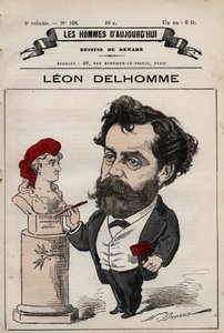Sarjakuva Leon Alexandre Delhommesta (1841-1895) ranskalaisesta kuvanveistäjästä "Les Hommes d