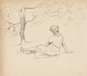 Tutkimus "Pyykkinäiset Provencessa", n. 1885-1889 tekijältä Henri Edmond Cross