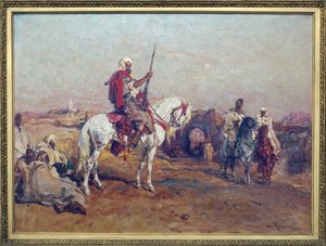 Meknesin porteilla. Henri Rousseaun (1875-1933) maalaus, öljy kankaalle (55 x 75 cm)