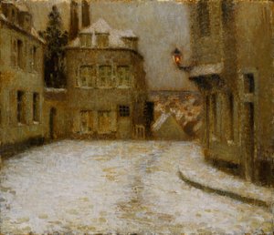 Neige, Montmartre tekijältä Henri Eugene Augustin Le Sidaner