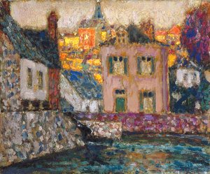 Tutkimus taloille joen varrella Fougèresissa tekijältä Henri Eugene Augustin Le Sidaner