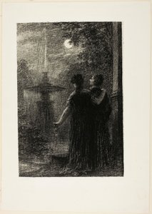 Beatrice ja Benedict, I näytös: Nocturne, Hector Berliozin oopperasta "Beatrice ja Benedict (1862)". tekijältä Henri Fantin-Latour