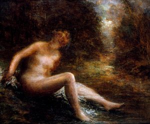 Huntress. Henri Fantin-Latourin (Fantin Latour) maalaus.