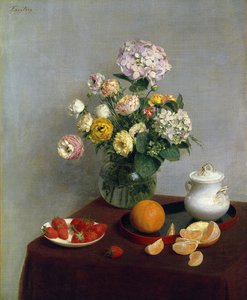 Kukat ja hedelmät tekijältä Henri Fantin-Latour