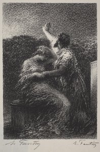 Tietäjä Balthasar ja Fatime tekijältä Henri Fantin-Latour