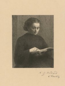 Lukeva nainen tekijältä Henri Fantin-Latour