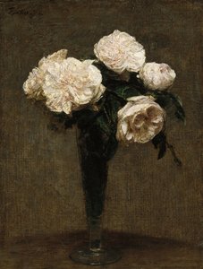 Ruusuja maljakossa tekijältä Henri Fantin-Latour