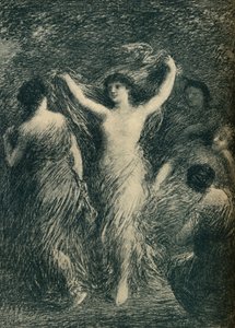 Tanssijat, c1900 tekijältä Ignace Henri Jean Fantin Latour