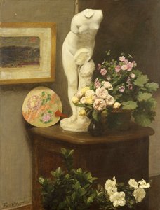 Kukat ja muut esineet tekijältä Ignace Henri Jean Fantin Latour