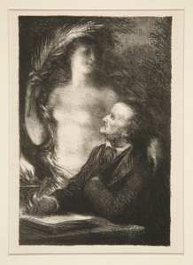 La Muse (The Muse) tekijältä Ignace Henri Jean Fantin Latour