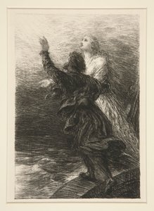 Lentävä hollantilainen: III näytös, Sentan ja hollantilaisen ekstaasi tekijältä Ignace Henri Jean Fantin Latour