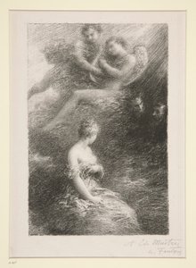 La damnation de Faust: Apparition de Marguerite (The Damnation of Faust: The Apparition of Marguerite) tekijältä Ignace Henri Jean Fantin-Latour