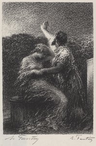 Magus Balthazar ja Fatima tekijältä Ignace Henri Jean Fantin Latour