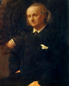 Charles Baudelairen muotokuva - yksityiskohta: "" Kunnianosoitus Eugene Delacroixille"" Henri Fantin Latourin maalaus (Fantin-Latour tekijältä Ignace Henri Jean Fantin Latour