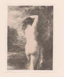 seisova uimari Baigneuse debyytti tekijältä Ignace Henri Jean Fantin Latour