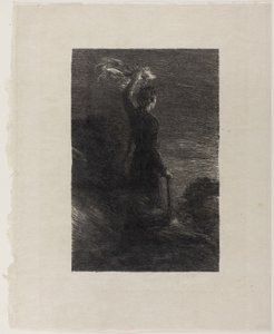 Tristan ja Isolde, näytös II: Signal in the Night tekijältä Ignace Henri Jean Fantin Latour
