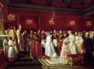 Saksi-Coburgin prinsessa Victorian ja Prinssi Louisin, Nemoursin herttuan häät Saint-Cloudissa, 27. ap