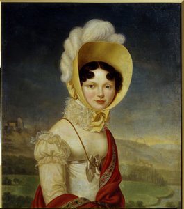 Venäjän suurherttuatar Katariina Pavlovna (1788-1819). Henri Francois Riesenerin (1767-1828) maalaus öljy kankaalle. ranskalaista taidetta