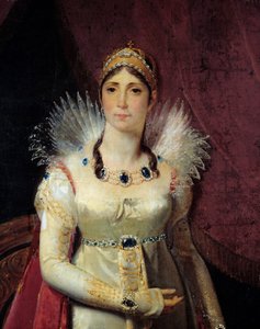 Muotokuva vaikutelmasta Josephine de Beauharnais (1763-1814) Yksityiskohta. Henri Francois Riesenerin (1767-1828) maalaus 1806 su. 2,3x1,3 m Malmaison, Malmaisonin ja Bois Preaun linnat - Keisarinna Josephine de Beauharnais