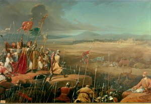 Ensimmäinen ristiretki: "" Taistelu käytiin Antiokian muurien alla Bohemondin (Taranton Bohemond tai Hauteville tai Bohemond I of Antiokia 1054-1111) ja Karboukan armeijan (= Kerbogha kuoli 1102), kenraalin välillä. sulttaani o